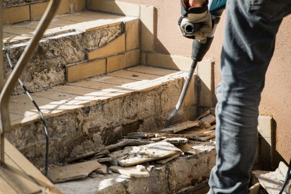 Concrete Stair Demolition in Fuquay Varina